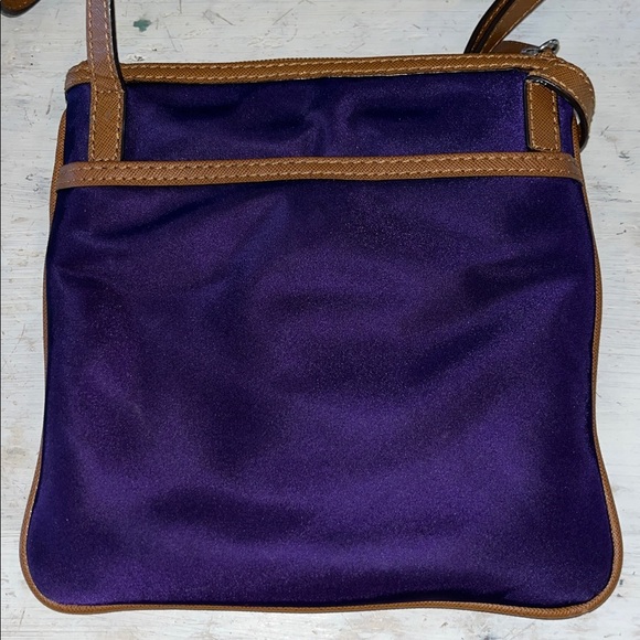 Michael Kors Royal Purple Kempton Nylon Crossbody Purse Bag - Picture 10 of 11